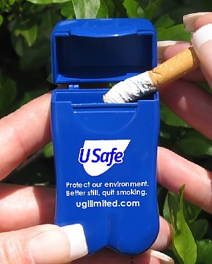 UGL Limited's new Blue Personal Ashtrays from No BuTTs