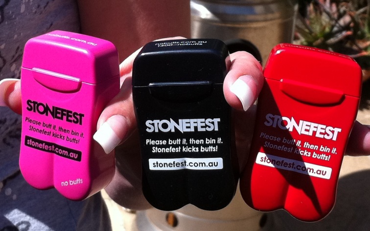 Over 1,000 music festivals & events around the planet now use No BuTTs Pocket Ashtrays to eliminate cigarette butt litter at their locations.