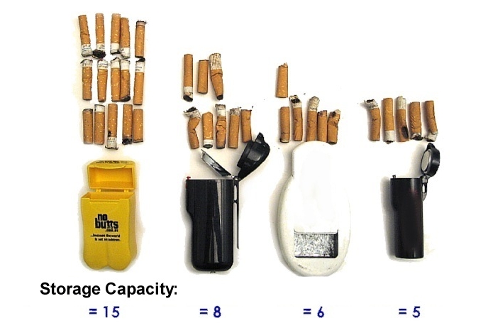 Personal Ashtrays - Butt Storage Comparisons...  (...There is no comparison!!...)