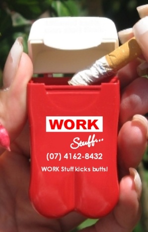 Work Stuff Safety Supplies' Personal Ashtrays - Constant Eco-Friendly advertising for their business many times a day!