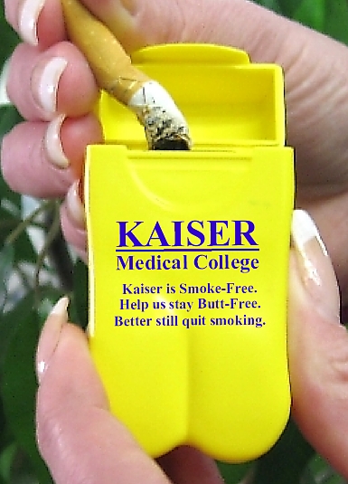 Kaiser Medical is one of over 1,000 medical facilities going Smoke-Free the right way with No BuTTs Pocket Ashtrays
