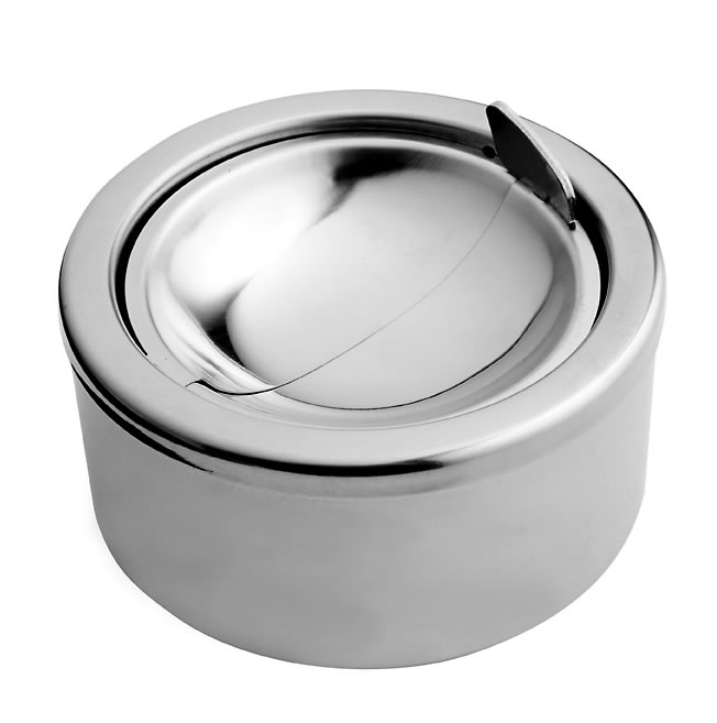 Wind Proof Ashtrays - Stainless Steel and gravity operated durability
