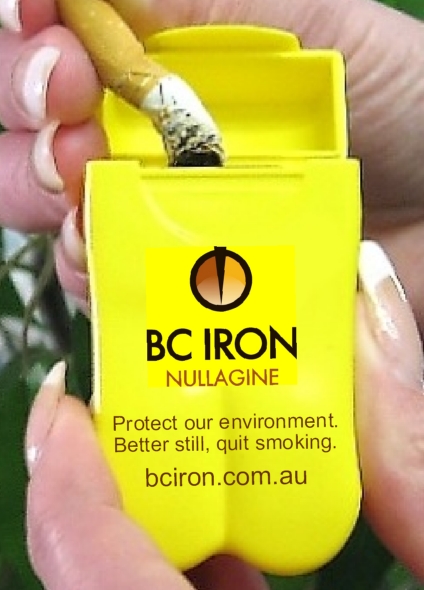 Personal Ashtrays are assisting BC IRON Nullagine to eliminate cigarette butt litter