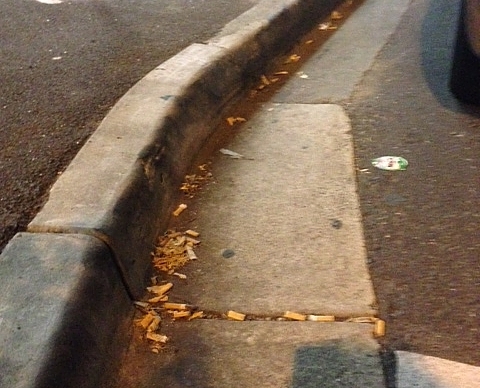 Cigarette Butt Litter. Disgusting and completely avoidable.