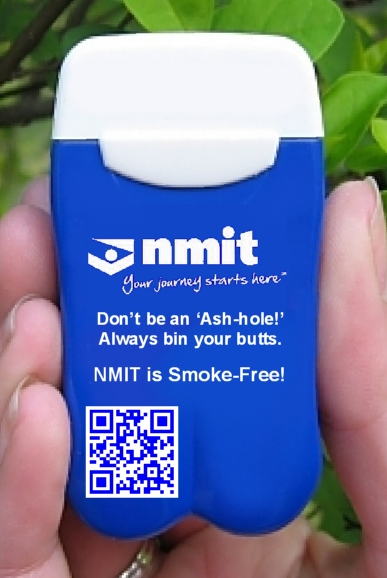 Smoke Free Campus - NMIT Personal Ashtray
..Smoke Free Campus the right way.
