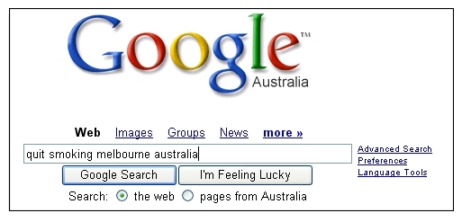 Google search sample
