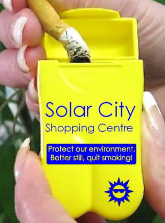 Solar City Shopping Centre's Personal Ashtrays from No BuTTs