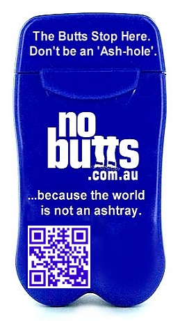 Personal Ashtrays from No BuTTs help get the message out - especially with our new QR Codes.