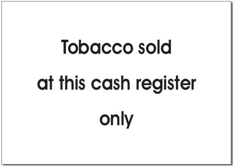 NSW Govt's ridiculous Single Point of Tobacco Sales signs