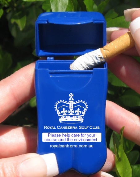 Over 2,000 Golf Clubs, Bowls Clubs & Sports Centres around the world are now using No BuTTs Pocket Ashtrays to eliminate cigarette butt litter at their locations Over 2,000 Golf Clubs, Bowls Clubs & Sports Centres around the world are now using No BuTTs Pocket Ashtrays to eliminate cigarette butt litter at their locations