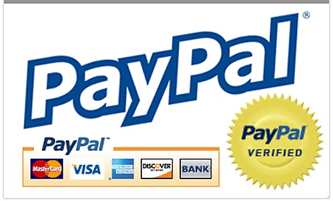 Secure Credit Card payments powered by Paypal.