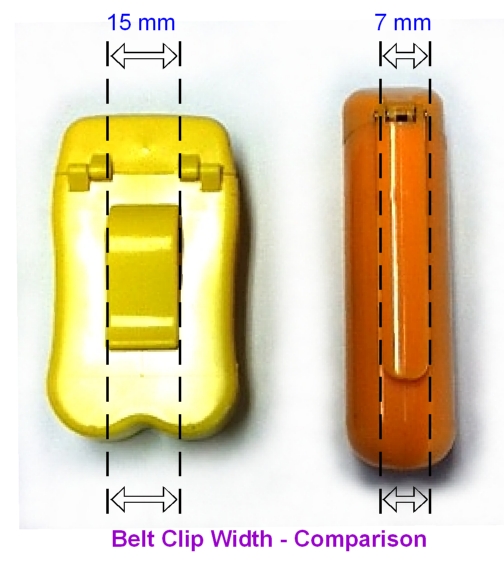 These are ashtrays - not pens - and it's critical they stay securely clipped on.
Which belt clip do you think is going to hold the ashtray more securely?