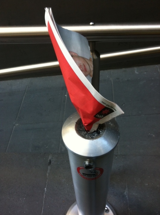 Litter Blockage - This ashtray is now rendered unusable.