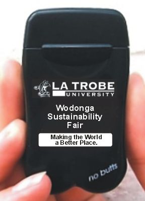 La Trobe University's latest version of their Mini-Butts Personal Ashtrays