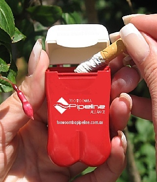 Toowoomba Pipeline Alliance's Personal Ashtrays eliminating employee cigarette butt litter
